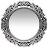 Infinity Instruments Antique Silver Wall Mirror - 22.5" Round weathered antique silver finish 20001AS-MR